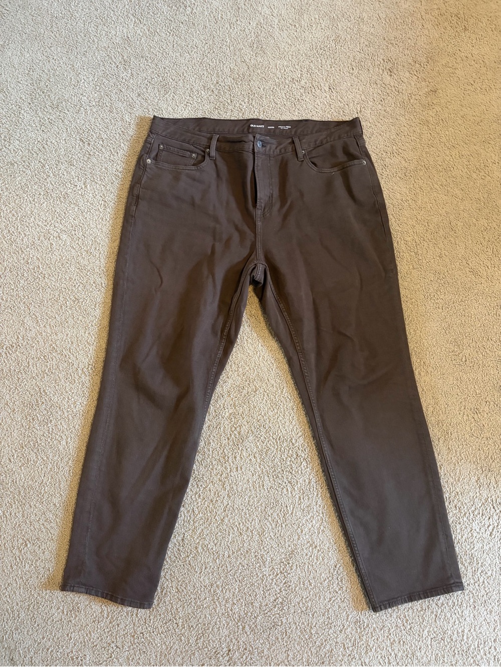 Old Navy Men’s Athletic Taper Jean - Brown - 42x32 - EUC
